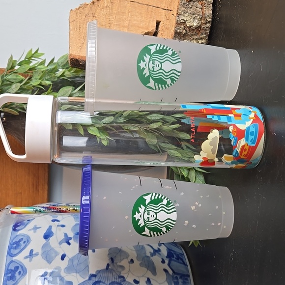 Starbucks Accessories - Starbucks Tumblers Lot- Atlanta YOU ARE HERE Collection glass bottle with lid